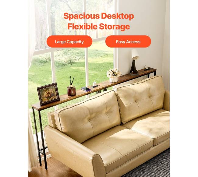 Siauras konsolinis stalas su įkrovimo stotele4