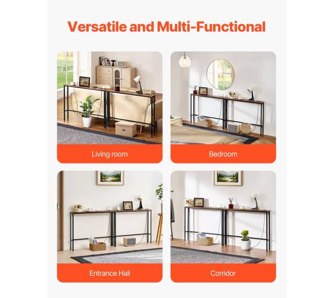 Siauras konsolinis stalas su įkrovimo stotele6