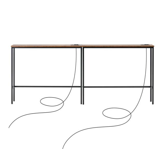 Siauras konsolinis stalas su įkrovimo stotele10