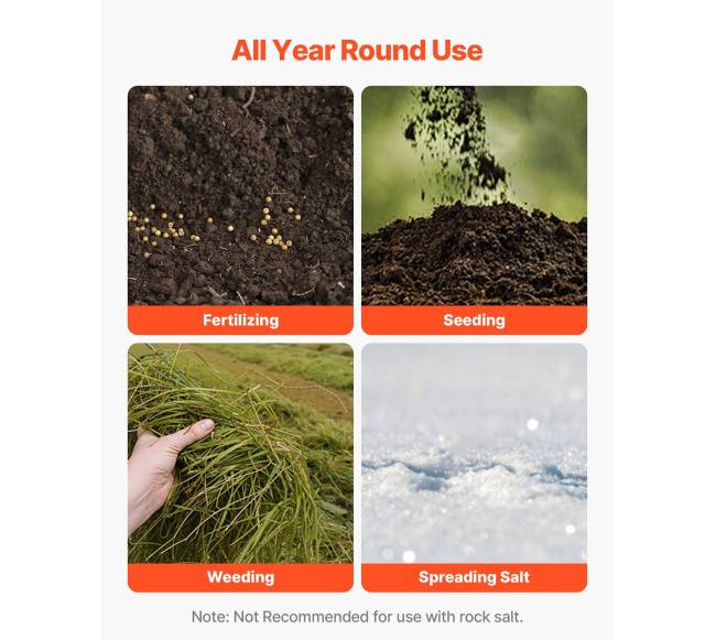 Strėlytinis žoliapjovės trąšų barstytuvas su reguliuojama srauto kontrole5