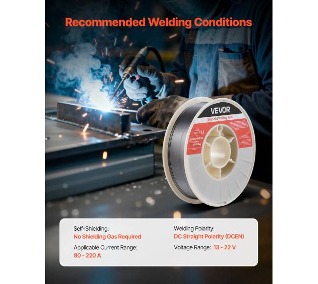 Srautų šerdies MIG suvirinimo viela, E71T-11 0.8mm 4.5kg5