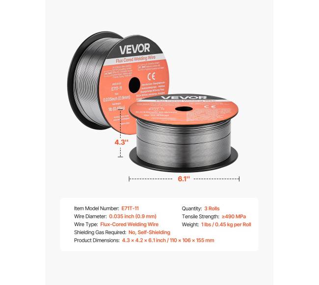 Suvirinimo viela be dujų 3 vnt.6