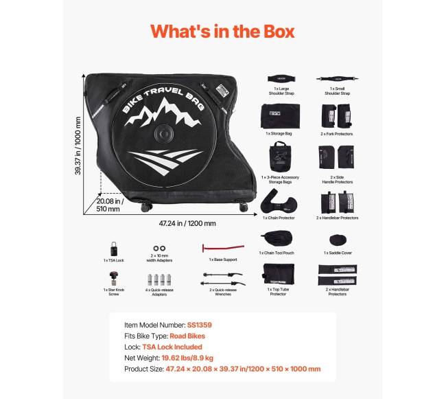 Dviračio kelioninis krepšys su TSA užraktu6