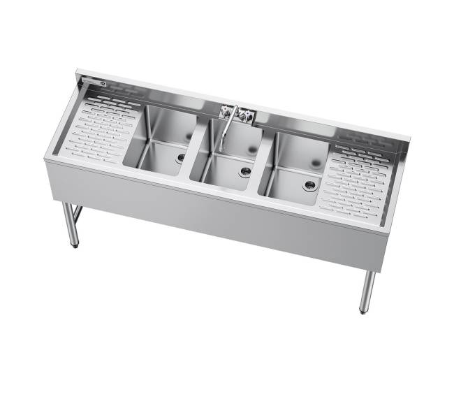 3 skyrių plautuvė iš nerūdijančio plieno0