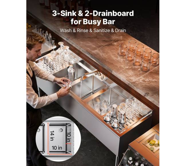 3 skyrių plautuvė iš nerūdijančio plieno3