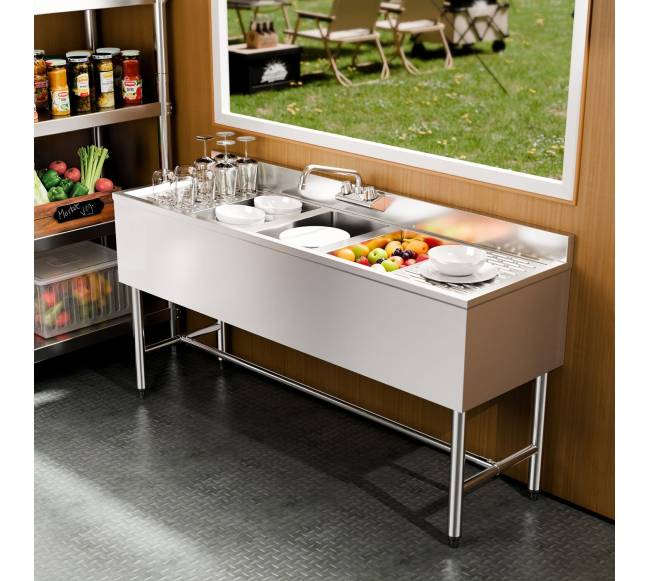 3 skyrių plautuvė iš nerūdijančio plieno7