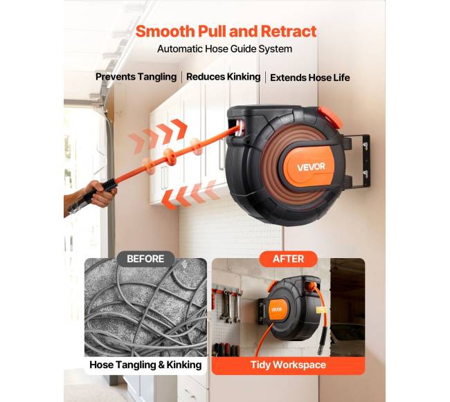 Ištraukiama oro žarnos ritė, 15 m, 300 PSI3