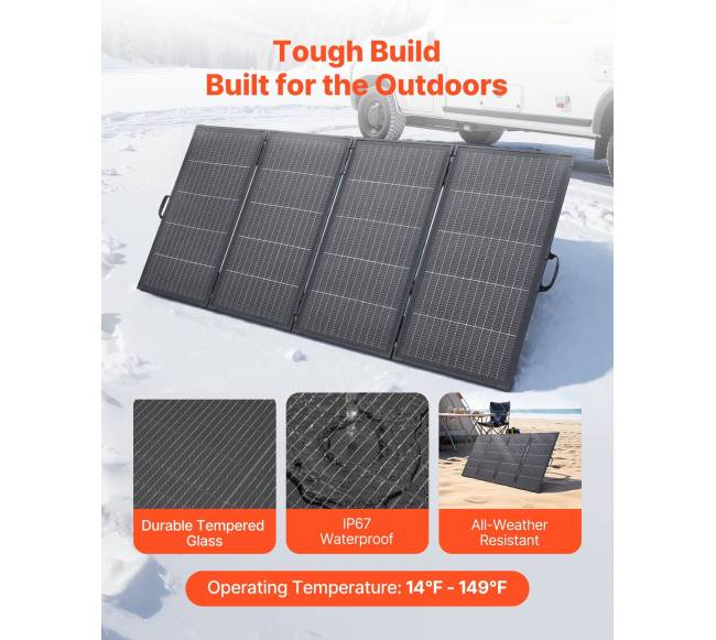 Sulankstomas 400W saulės baterijų skydelis4