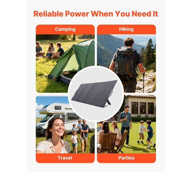 Sulankstoma 400W saulės baterija lauko naudojimui5