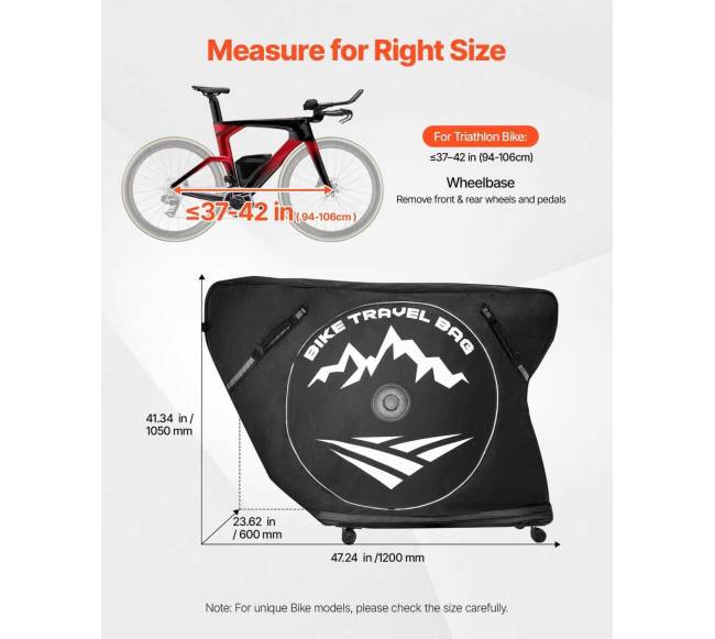 Triatlono dviračių kelioninis krepšys su TSA užraktu1