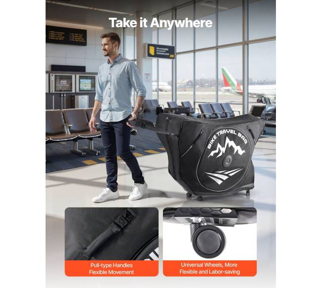 Triatlono dviračių kelioninis krepšys su TSA užraktu5