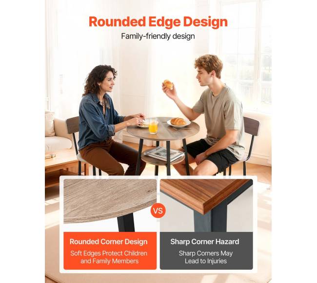 Baro stalas ir kėdės, 3 dalių rinkinys, šviesiai pilka5