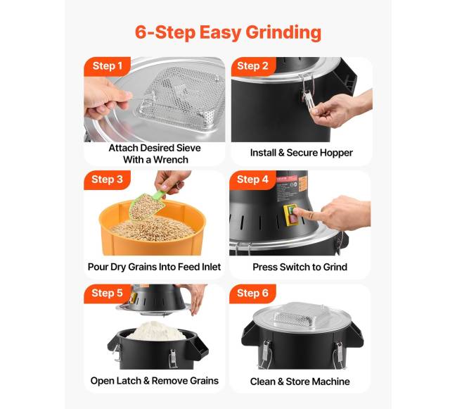 Elektrinis grūdų malūnas, 600W galingumas, 53L talpa4