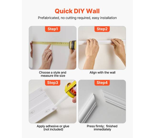 Sieninė apdaila 3 vnt., polistirolas, lengvai montuojama5