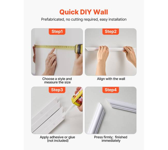 Sienų apvadai interjero dekorui, 12 vnt.5