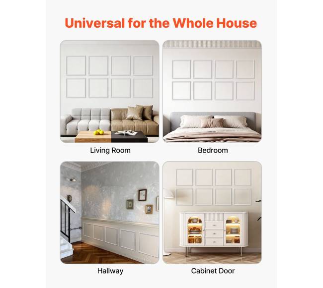 Sienų apvadai interjero dekorui, 12 vnt.6