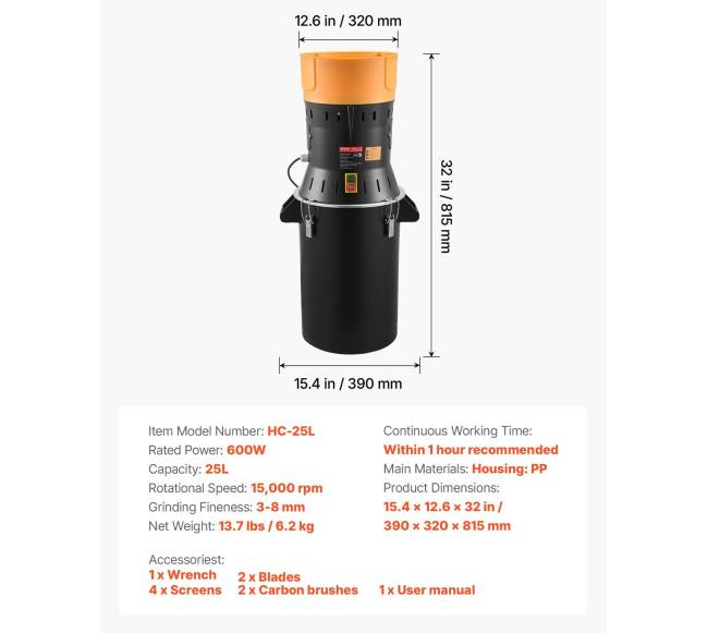 Elektrinė grūdų malūnėlis 600W 25L talpos6