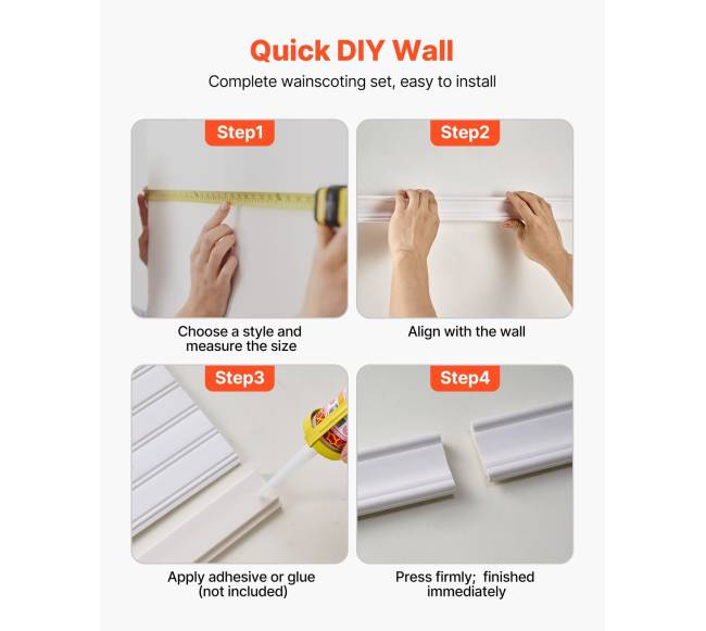 Polistireno sienų apdailos rinkinys, baltas5