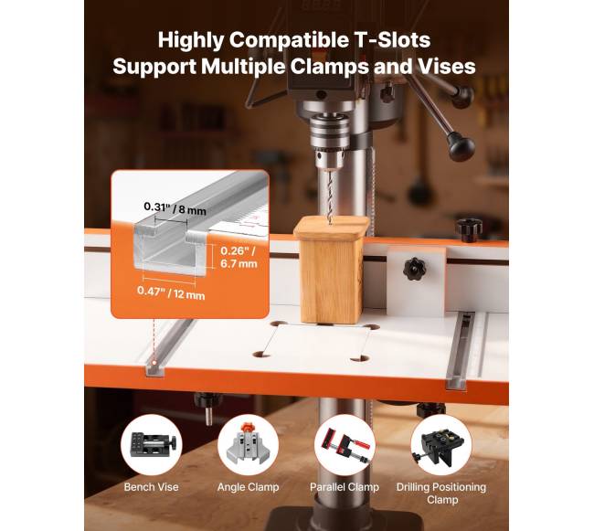 Gręžimo staklių stalas 605 x 300 mm2