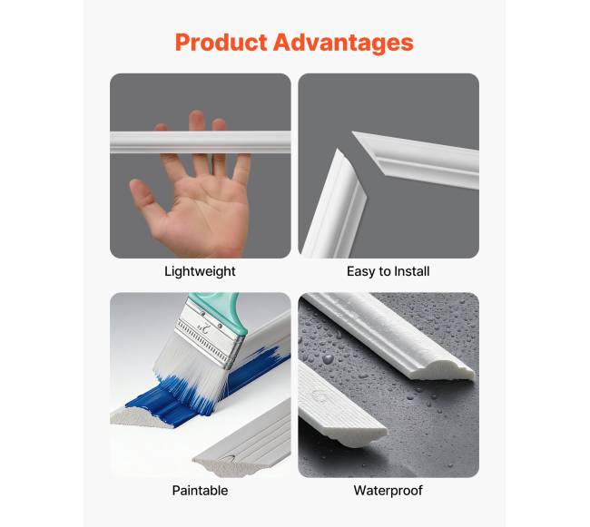 Sienų lipdiniai, 3 komplektai, dažomi polistirenai3