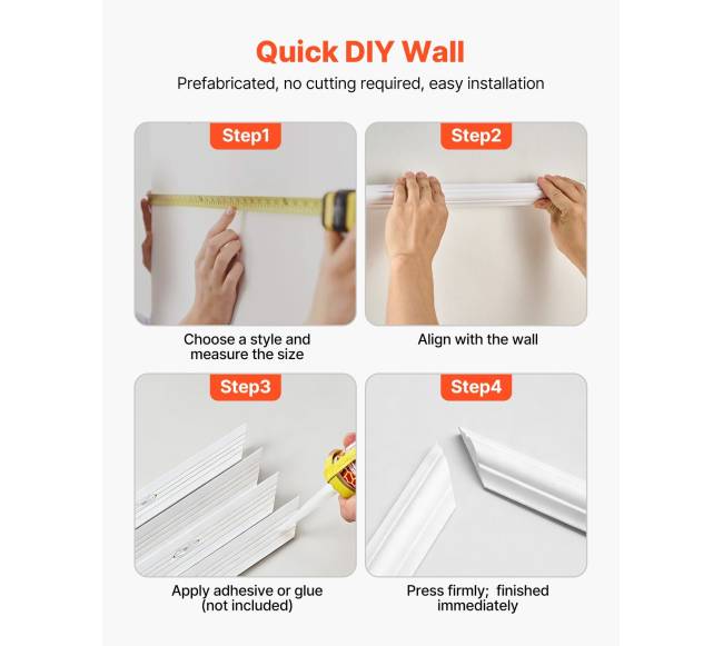 Sienų lipdiniai, 3 komplektai, dažomi polistirenai5