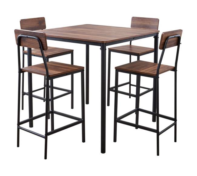 Baro stalas su kėdėmis, 5 dalių komplektas0