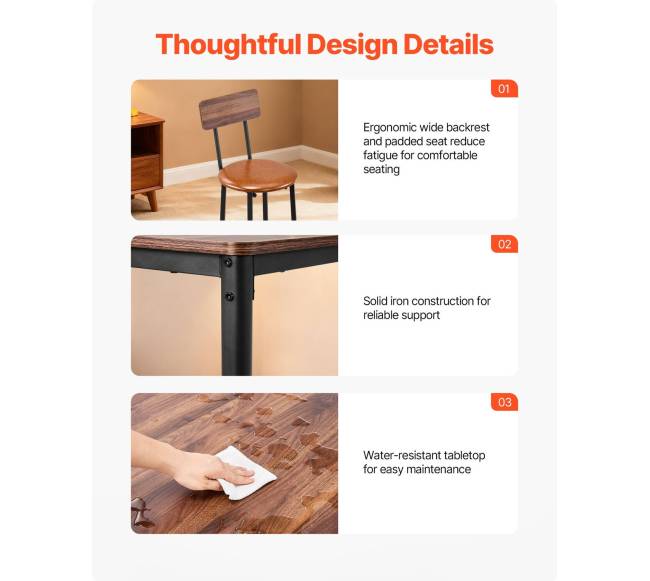 Baro stalas su kėdėmis, 5 dalių komplektas6