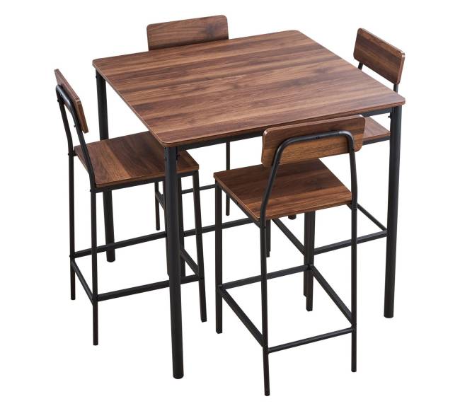 Baro stalas su kėdėmis, 5 dalių komplektas8