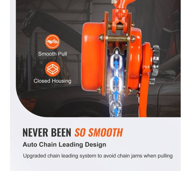 Rankinis svirtinis grandininis keltuvas 3 t, 20 pėdų4