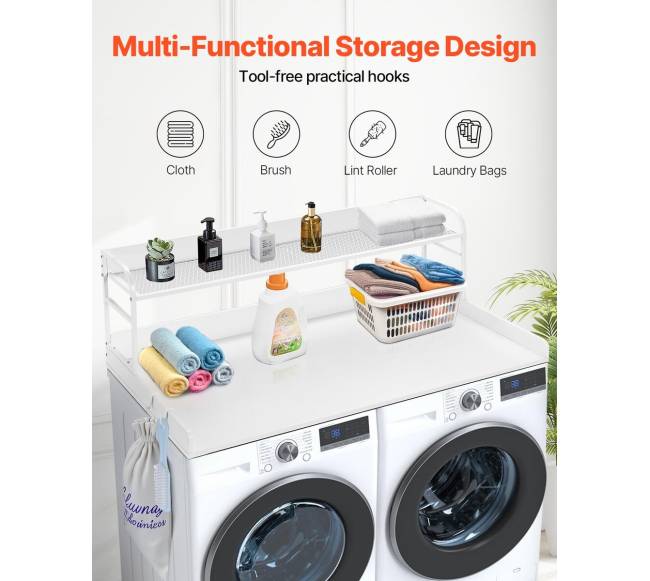 Skalbyklės džiovyklės stalviršis su lentyna, 137cmx69cm1