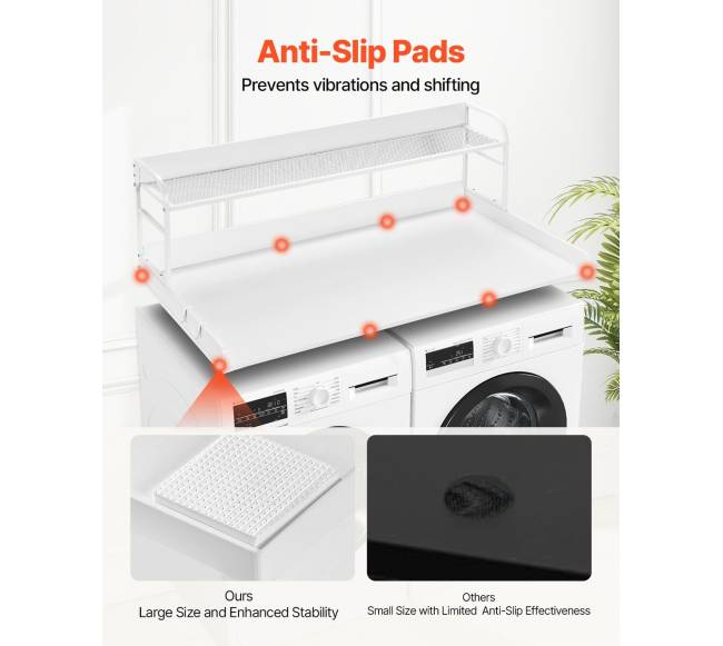 Skalbyklės džiovyklės stalviršis su lentyna, 137cmx69cm4