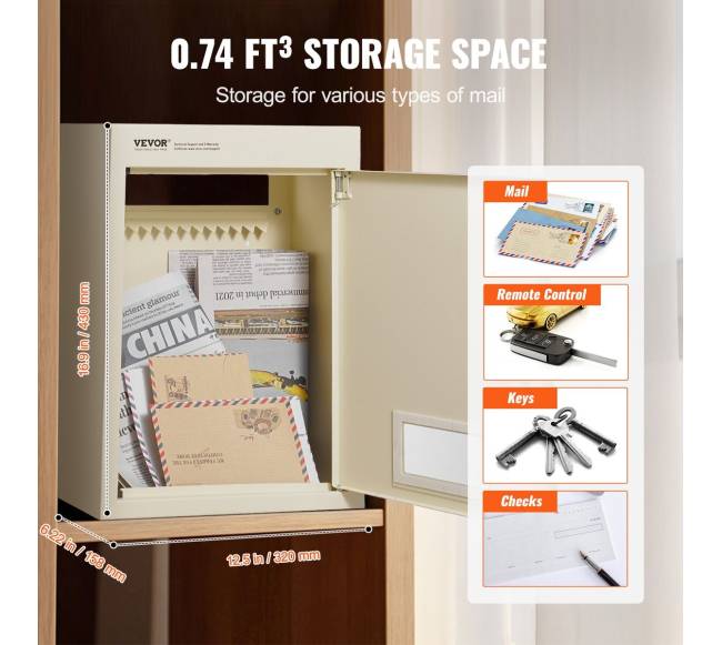 Sieninis pašto dėžė su kodų spyna2