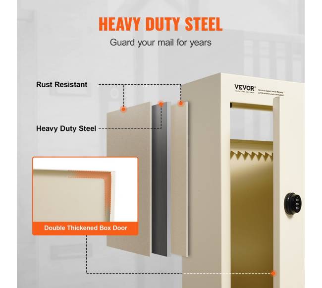 Sieninis pašto dėžė su kodų spyna3