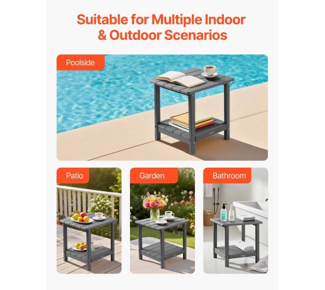 Lauko staliukas dvigubo sluoksnio, pilkas5