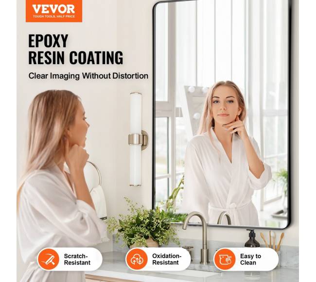 Sieninis kosmetinis veidrodis, 1016 x 762 mm1