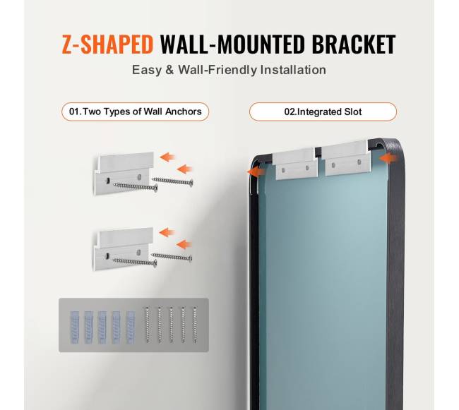 Sieninis kosmetinis veidrodis, 1016 x 762 mm5