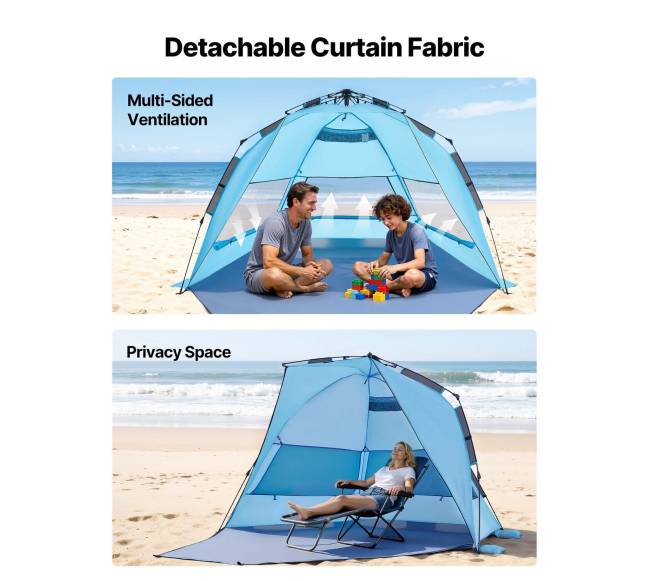 Paplūdimio palapinė 4 asmenims, UV apsauga4