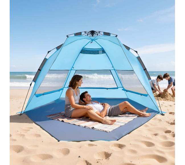 Paplūdimio palapinė 4 asmenims, UV apsauga7