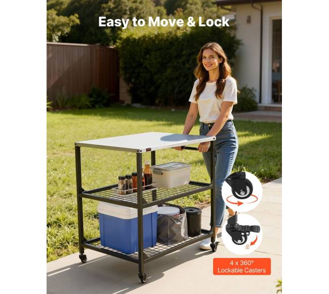 Lauko grilio staliukas su ratukais6