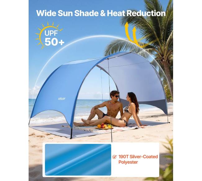 Paplūdimio palapinė 4 asmenims su UPF 50+1