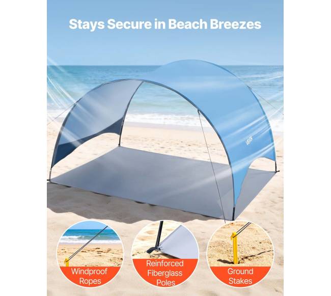 Paplūdimio palapinė 4 asmenims su UPF 50+4