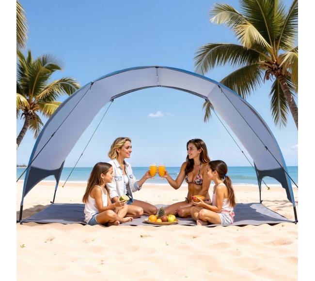 Paplūdimio palapinė 4 asmenims su UPF 50+7