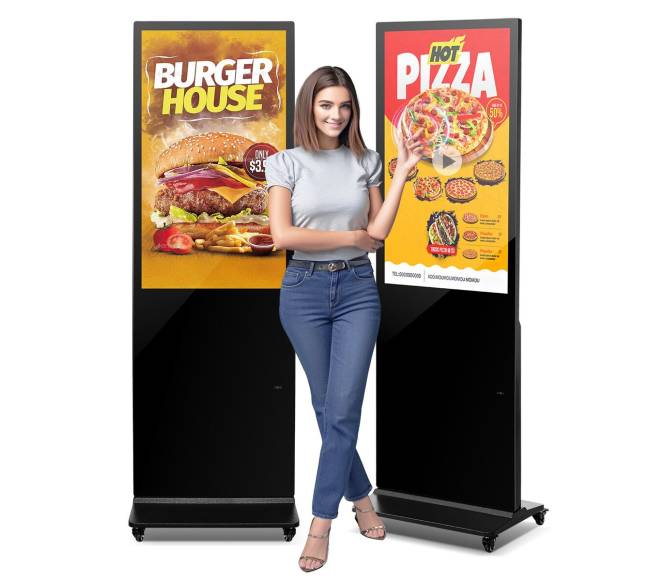 43 colių interaktyvus stendas su jutikliniu ekranu0