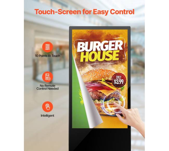 43 colių interaktyvus stendas su jutikliniu ekranu4