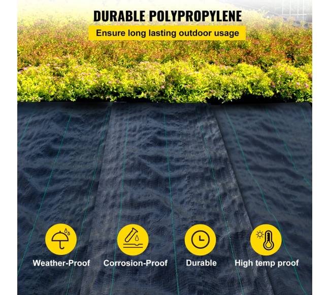 Piktžolių barjerinė danga, 0.9 x 15.2 m, 5OZ2