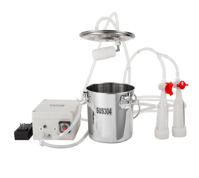 Ožkų melžimo aparatas 3 L nerūdijojo plieno kibiras0