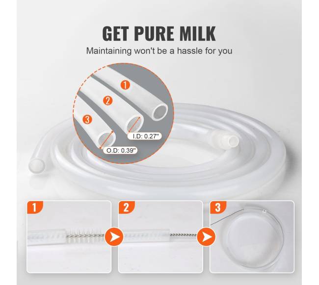 Ožkų melžimo aparatas 3 L nerūdijojo plieno kibiras5