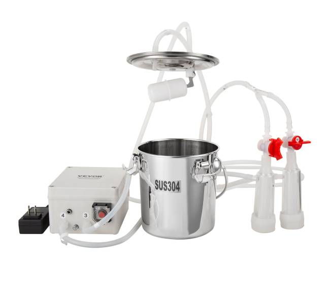 Ožkų melžimo aparatas 3 L nerūdijojo plieno kibiras8