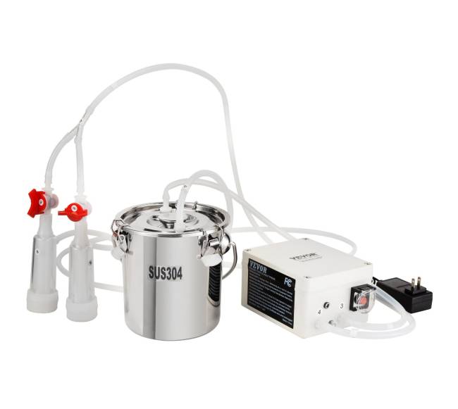 Ožkų melžimo aparatas 3 L nerūdijojo plieno kibiras9