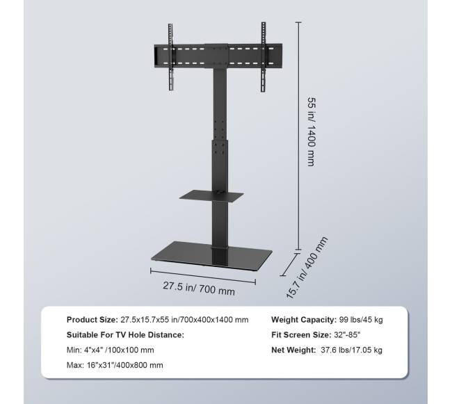 Televizoriaus stovas su reguliuojamu aukščiu6
